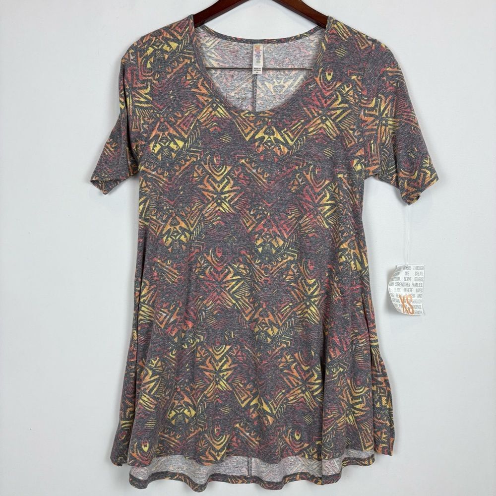 NWT LuLaRoe Perfect T Neon Tribal Print Shirt